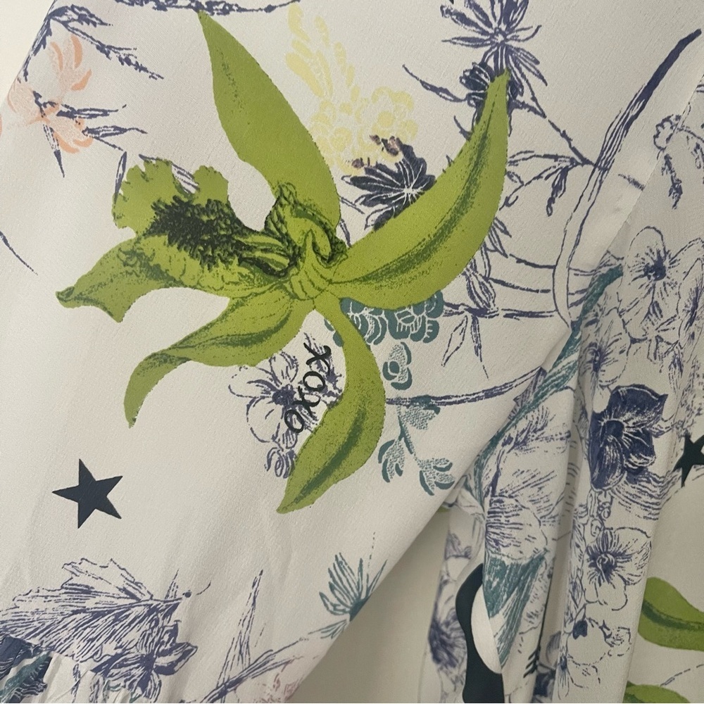 Cinq a Sept 100% Silk Avalon Top Floral Peasant Lace Luxury Designer Garden - Picture 12 of 15